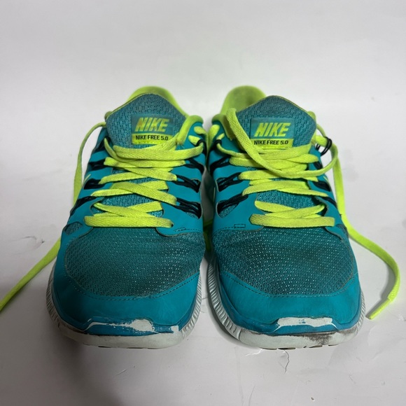 Nike Free 5.0 | Teal & Lime Green Sneakers - Picture 5 of 8